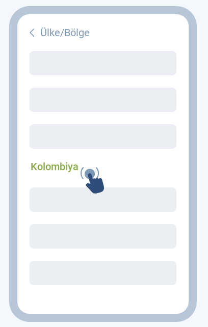 Kolombiya'yı seçin
