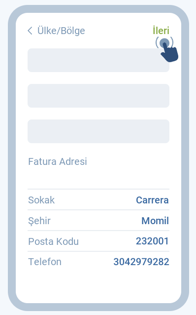 Adres ve ödeme